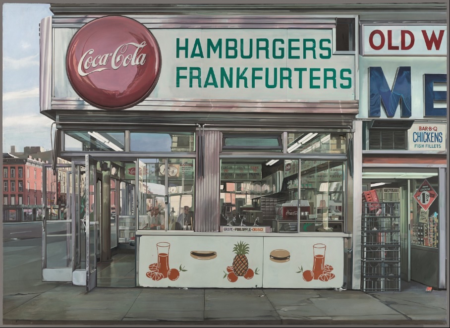 Richard Estes, Nedick’s, 1970, Öl auf Leinwand, Carmen Thyssen Collection © Richard Estes, Courtesy Schoelkopf Gallery, New York, 2026